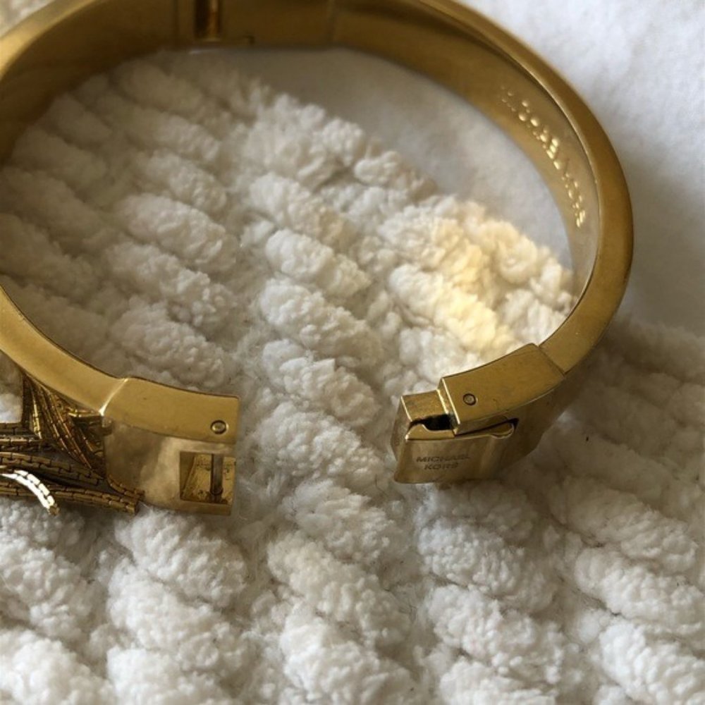 Michael Kors Gold Tassel Hinge Bangle - Picture 5 of 8